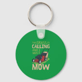 芝刈芝生気に キーホルダー (正面)