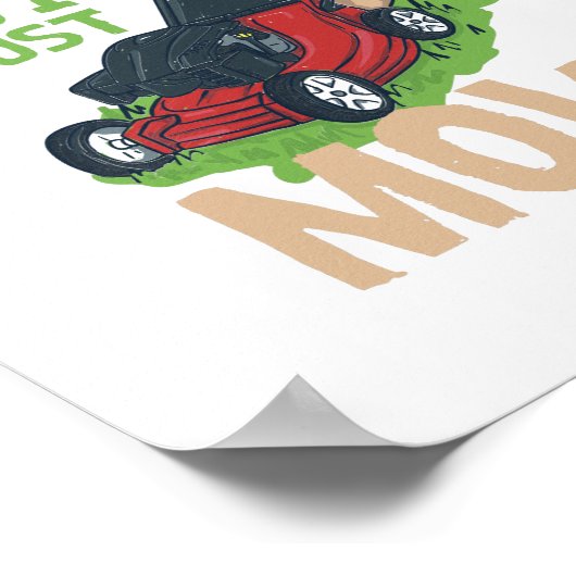 芝刈芝生気に ポスター (角)