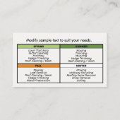 芝地気に紙ツリーサービス 名刺 (裏面)