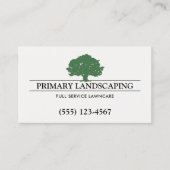 芝地気に紙ツリーサービス 名刺 (正面)