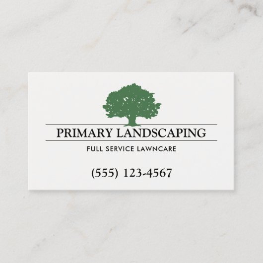 芝地気に紙ツリーサービス 名刺 (正面)