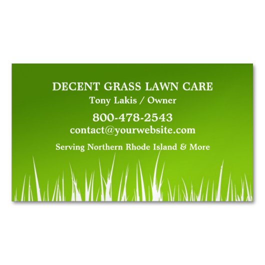 芝地気に紙 マグネット名刺 (正面)