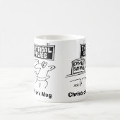 芝居のショップの缶詰めの笑い声。名前を追加 コーヒーマグカップ (中央)
