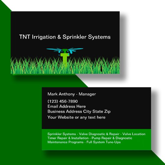 芝散水システムおよび灌漑 名刺