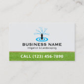 芝散水灌水システム造園 名刺 (正面)