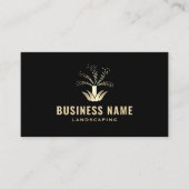 芝散水灌水システム金ゴールド造園 名刺 (正面)