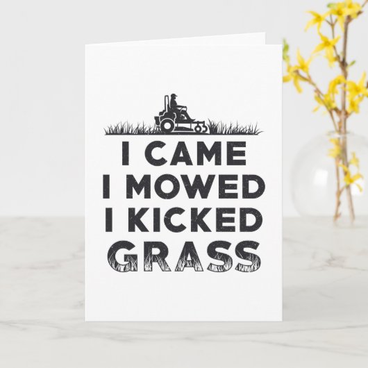 芝来刈り機 カード (黄色い花)