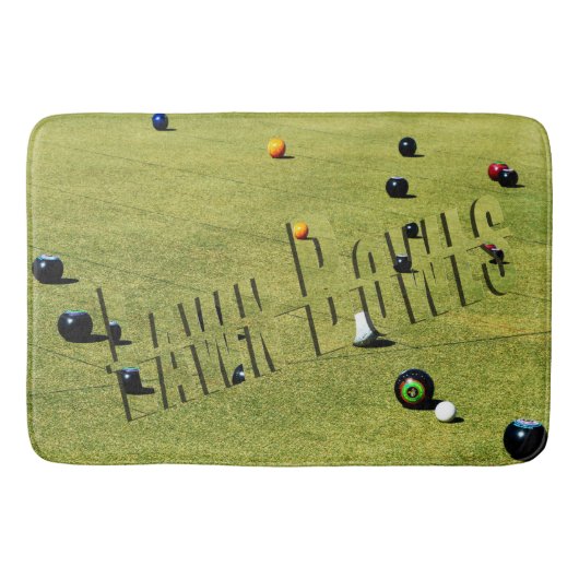 芝椀ゲームとロゴ バスマット (正面)