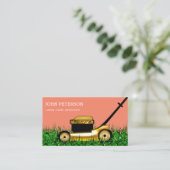 芝気に園芸草刈モダン業 名刺 (スタンド正面)