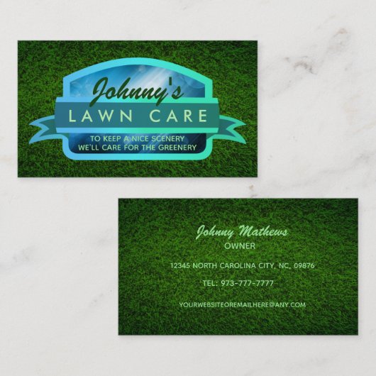 芝気に生のスローガン 名刺 (正面/裏面)