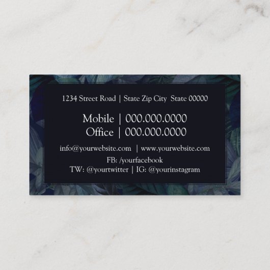 芝気に生または造園 名刺 (裏面)