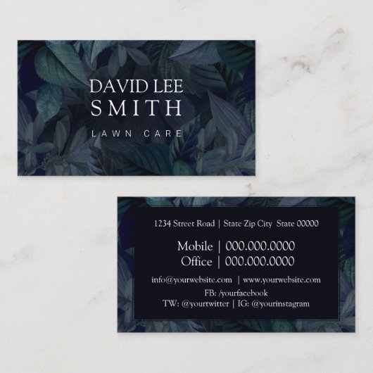 芝気に生または造園 名刺 (正面/裏面)