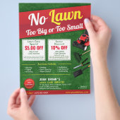 芝気に造園草刈りテンプレート チラシ (手)
