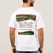 芝気に造園草刈りTシャツ Tシャツ (裏面)