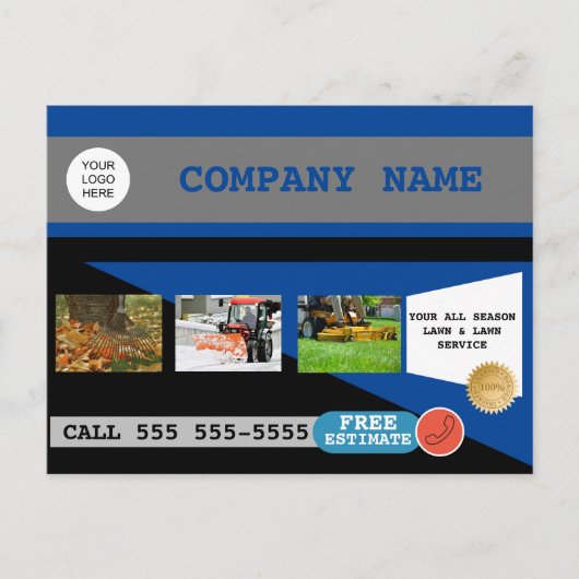 芝気に・除雪事業 ポストカード (正面)