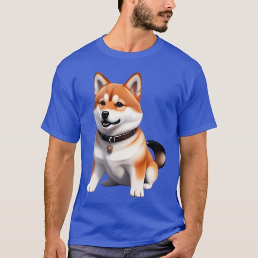 芝犬レトロな友人 Tシャツ (正面)