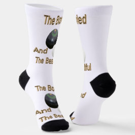 芝生おもしろいのボウルが美しいクルーの靴下をボウリング ソックス