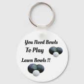 芝生おもしろいのボールに遊は鍵リン キーホルダー (正面)