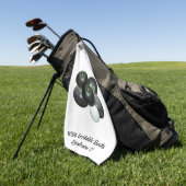 芝生おもしろいの椀に出て不機嫌なデザイン ゴルフタオル (グリーン)