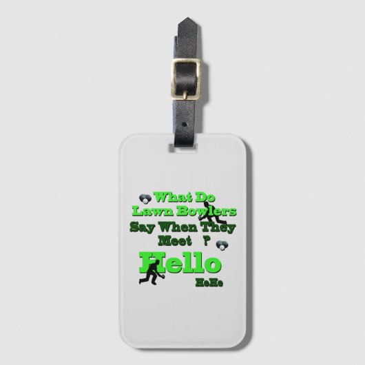 芝生おもしろいの椀の挨拶 ラゲッジタグ (正面縦)