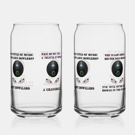 芝生おもしろいの椀の火 ガラス缶 (左)