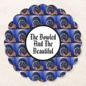 芝生おもしろいの椀は美しいデザインを踏み鳴らした ペーパーコースター (正面)