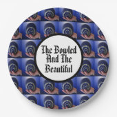 芝生おもしろいの椀は美しいデザインを踏み鳴らした ペーパープレート (正面)