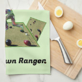 芝生おもしろいの椀レンジャー キッチンタオル (四つ折り)