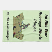 芝生おもしろいの椀レンジャー キッチンタオル (横)