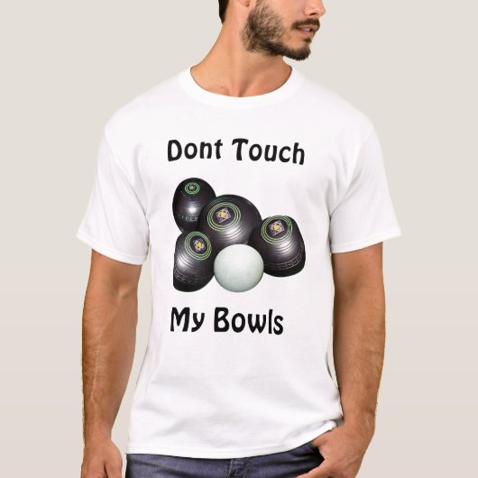 芝生おもしろいのTouchはするな Tシャツ (正面)