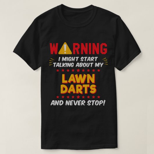 芝生おもしろいダーツジョーク図 Tシャツ (デザイン正面)