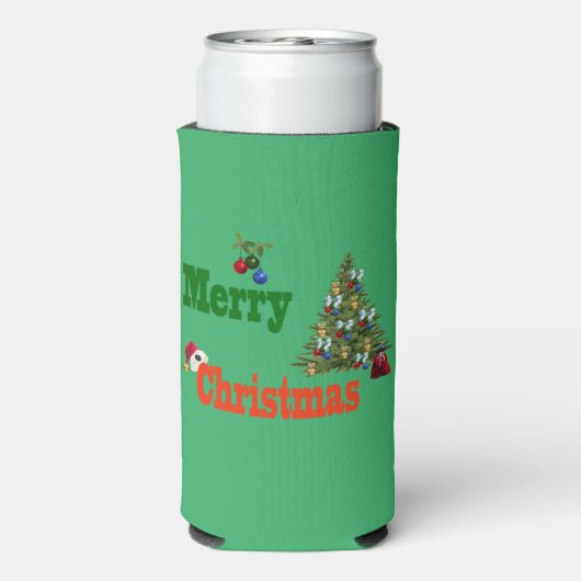 芝生おもしろいボウルのクリスマス、クーラーボックス スリム缶クーラー (Seltzer裏面)