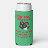 芝生おもしろいボウルのクリスマス、クーラーボックス スリム缶クーラー (Seltzer正面)