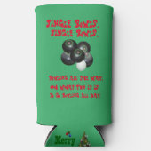 芝生おもしろいボウルのクリスマス、クーラーボックス スリム缶クーラー (正面)