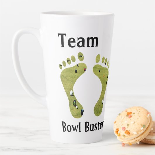 芝生おもしろいボウルのチーム名ボウルバスター、 カフェラテマグ (インサイチュ)