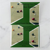 芝生おもしろいボウルの寸法、大きなグリーティングカード。 カード (内部)