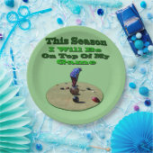 芝生おもしろいボウル今季、誕生日紙プレート ペーパープレート (パーティー)