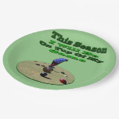 芝生おもしろいボウル今季、誕生日紙プレート ペーパープレート (アングル)