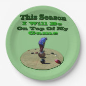 芝生おもしろいボウル今季、誕生日紙プレート ペーパープレート (正面)