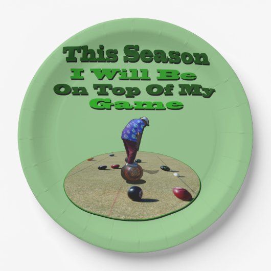 芝生おもしろいボウル今季、誕生日紙プレート ペーパープレート (正面)