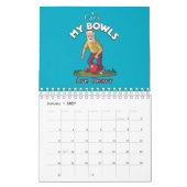 芝生おもしろいボウル写真とパンカレンダー カレンダー (1月 2027)