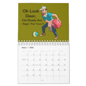 芝生おもしろいボウル写真とパンカレンダー カレンダー (3月 2026)