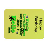 芝生おもしろいボウル挨拶，マグネット マグネット (横)