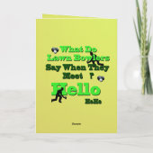 芝生おもしろいボウル挨拶，誕生日カード サンキューカード (裏面)