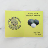 芝生おもしろいボウル挨拶，誕生日カード サンキューカード (内部)