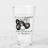 芝生おもしろいボール対ゴルフデザイン。 タンブラーグラス (裏面)