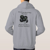 芝生おもしろいボール対ゴルフデザイン、フード付きスウェットシャツ パーカ (裏面)