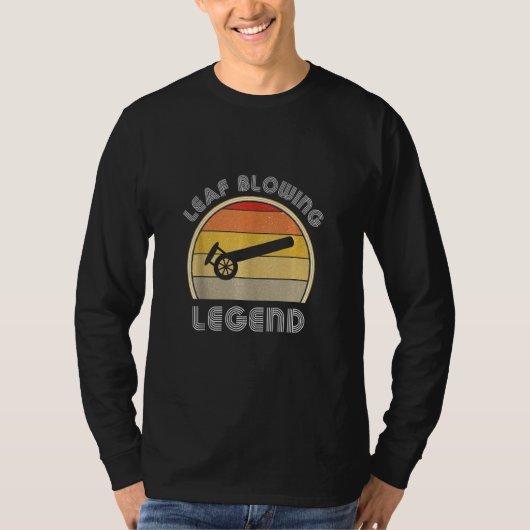 芝生おもしろい人気に葉ブロワ凡例造園 Tシャツ (正面)