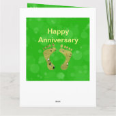 芝生おもしろい椀の周年記念カード カード (裏面)