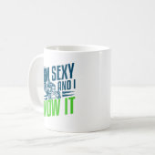 芝生おもしろい芝刈り芝生気にギフトパパ夫 コーヒーマグカップ (正面左)